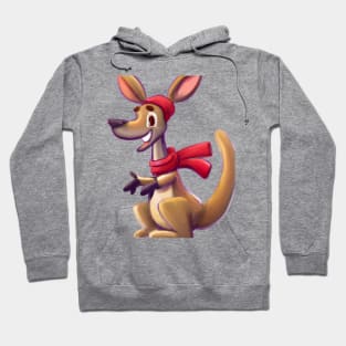 Cute Kangaroo Drawing Hoodie